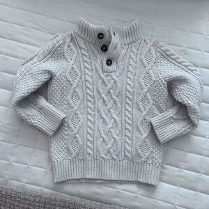 GAP Toddler Cable Knit Sweater with Button Neck